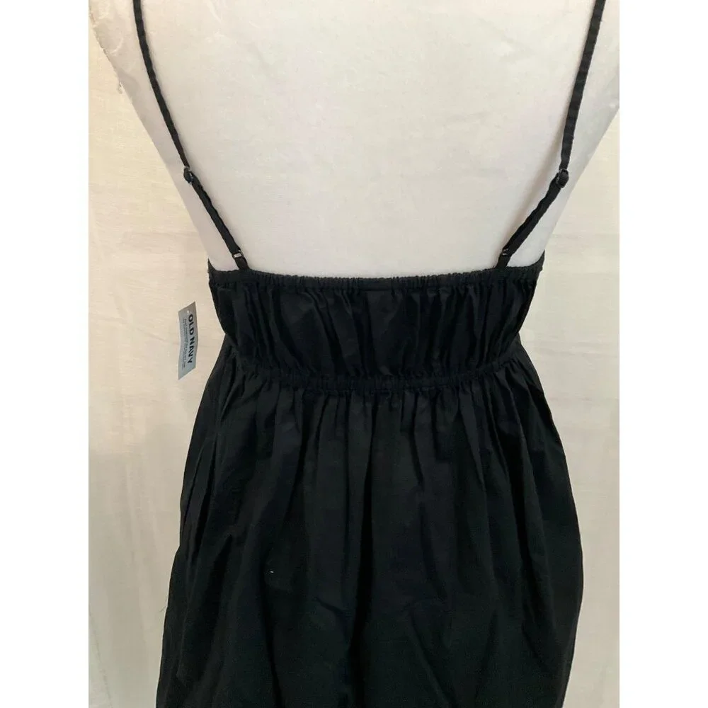 Old Navy Black Spaghetti Strap Dress size Small NEW 100% Cotton - Picture 5 of 7